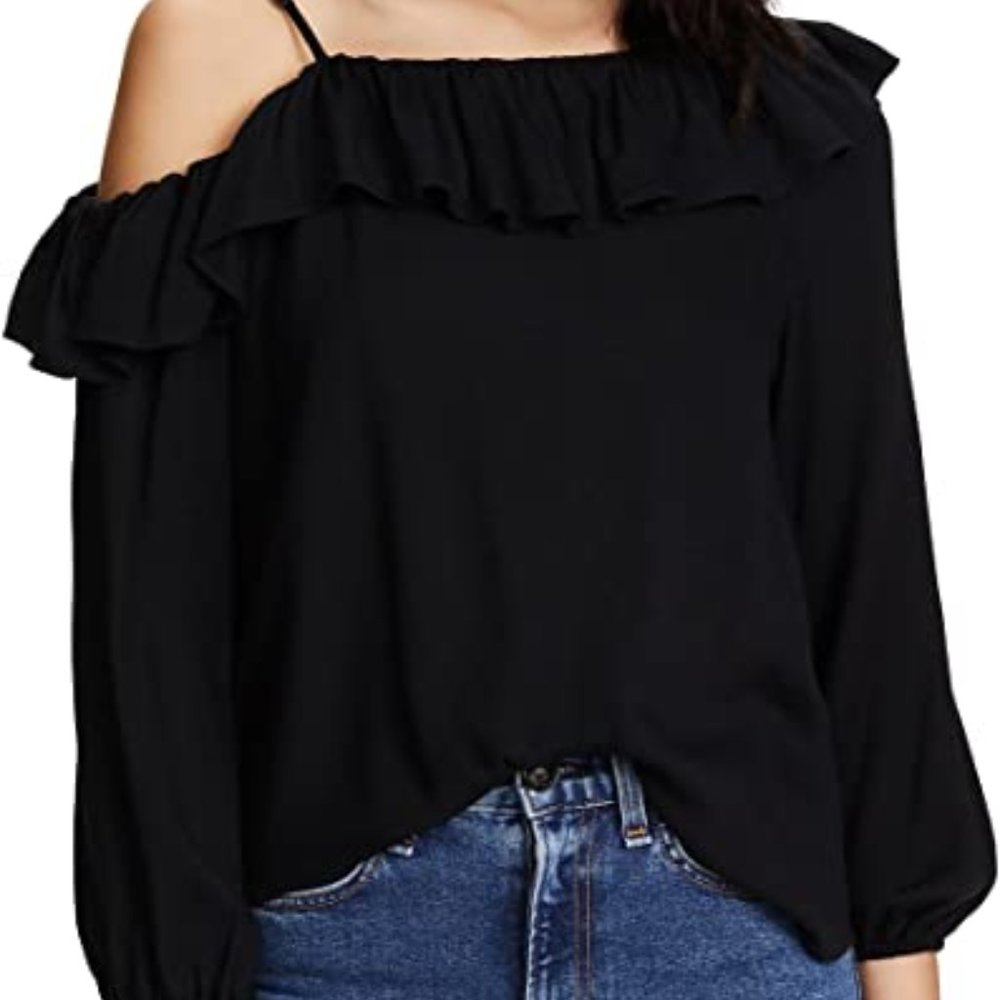 Ella Moss One Shoulder Ruffle Top - (S)